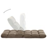 Chaise pliable de sol Taupe Microfibre – Image 5