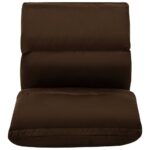 Chaise pliable de sol Marron Microfibre – Image 4