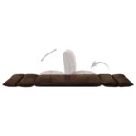 Chaise pliable de sol Marron Microfibre – Image 7