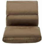 Chaise pliable de sol Taupe Microfibre – Image 4