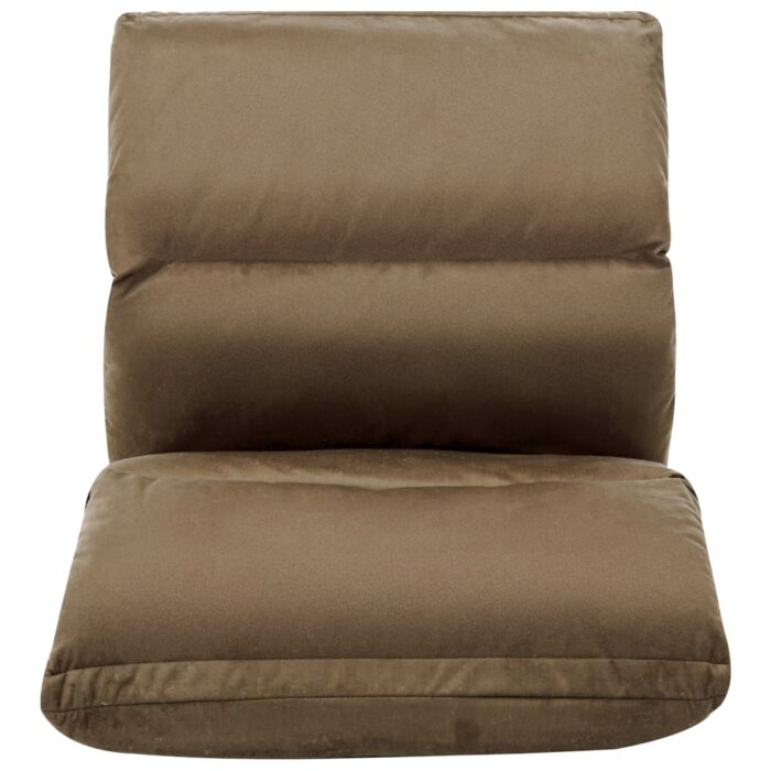 Chaise pliable de sol Taupe Microfibre – Image 4