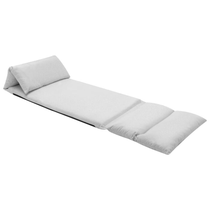 VXL8720286104217_a_en_hd_1.jpg Chaise pliable de sol Gris clair Microfibre – Image 1