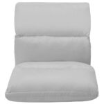 Chaise pliable de sol Gris clair Microfibre – Image 4