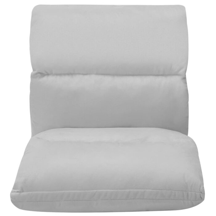 Chaise pliable de sol Gris clair Microfibre – Image 4