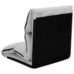 Chaise pliable de sol Gris clair Microfibre – Image 6