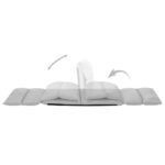 Chaise pliable de sol Gris clair Microfibre – Image 7