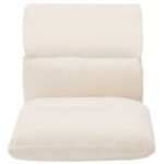 Chaise pliable de sol Crème Microfibre – Image 4