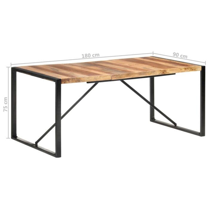 Table à manger 180x90x75 cm bois massif – Image 5
