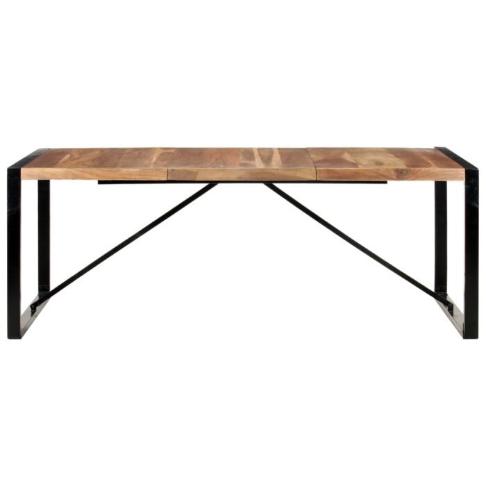 Table de salle à manger 200x100x75 cm Bois solide – Image 2