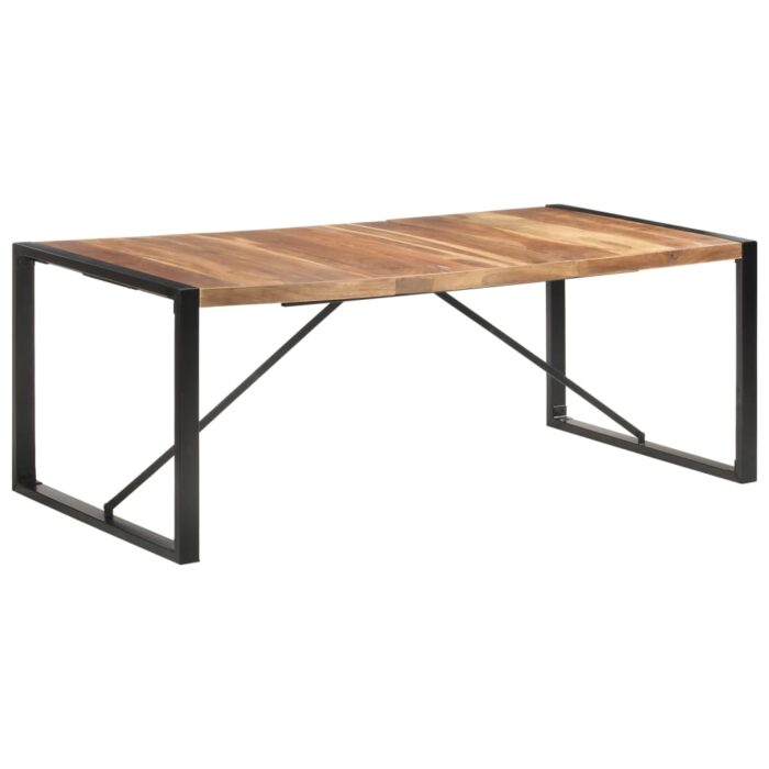 Table de salle à manger 200x100x75 cm Bois solide – Image 6