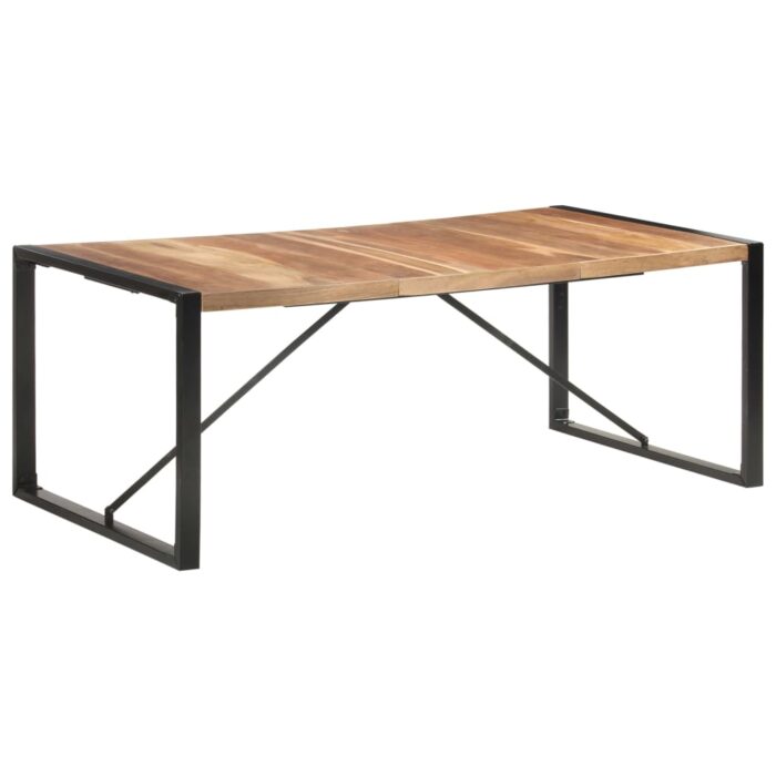 Table de salle à manger 200x100x75 cm Bois solide – Image 7