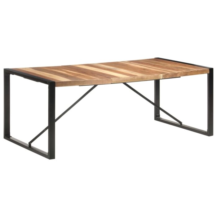Table de salle à manger 200x100x75 cm Bois solide – Image 8
