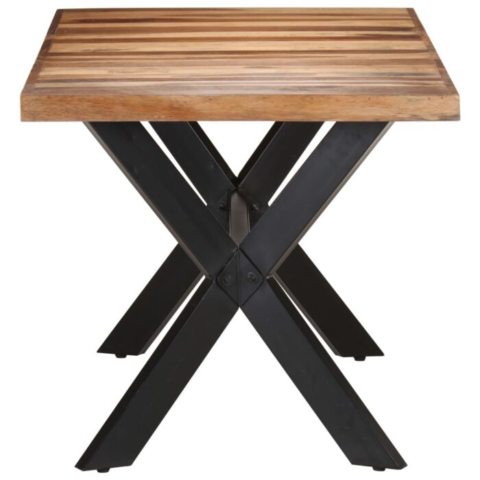 Table de salle à manger 160x80x75 cm Bois avec finition miel – Image 2