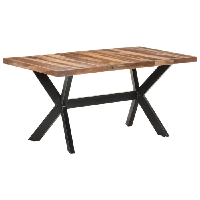 Table de salle à manger 160x80x75 cm Bois avec finition miel – Image 7
