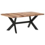 Table de salle à manger 180x90x75 cm Bois avec finition miel – Image 8