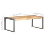 Table basse 110x60x40 cm Bois de manguier brut – Image 5