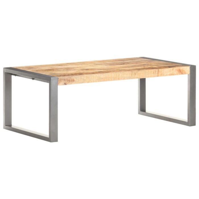 Table basse 110x60x40 cm Bois de manguier brut – Image 6