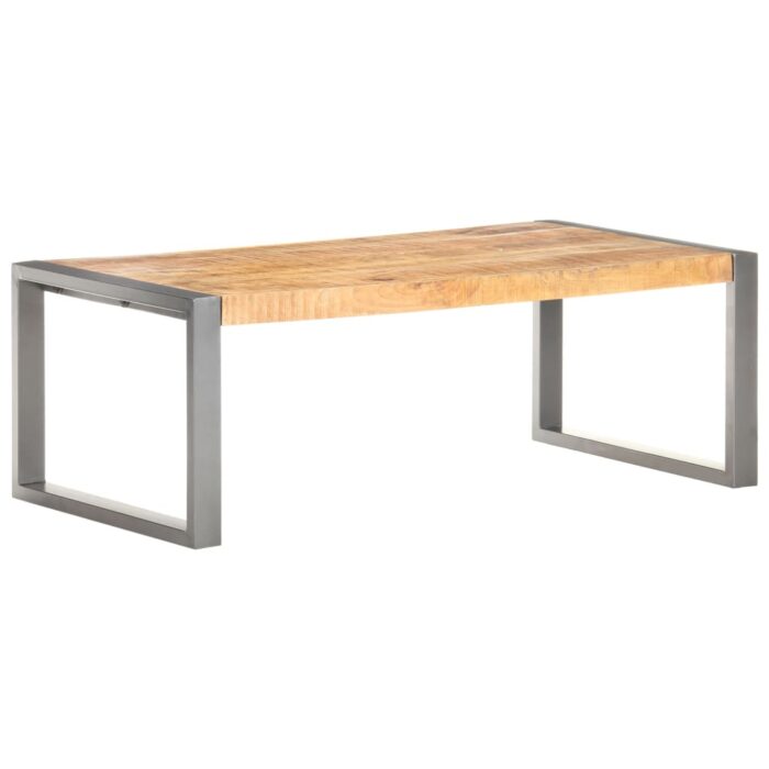 Table basse 110x60x40 cm Bois de manguier brut – Image 7