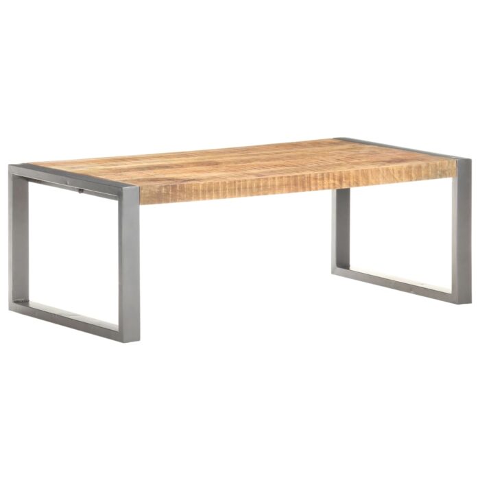 Table basse 110x60x40 cm Bois de manguier brut – Image 8
