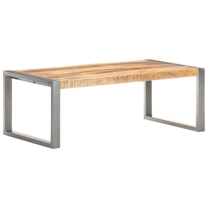 Table basse 110x60x40 cm Bois de manguier brut – Image 9