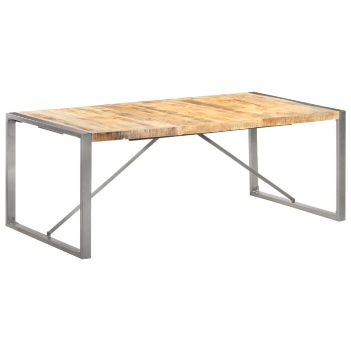 Table à manger 200x100x75 cm Bois de manguier massif brut – Image 1