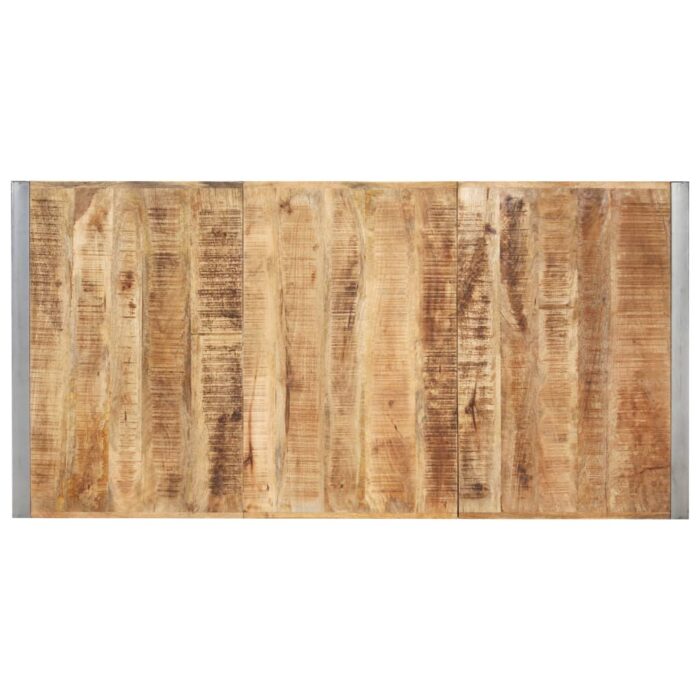 Table à manger 200x100x75 cm Bois de manguier massif brut – Image 3