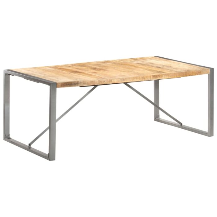 Table à manger 200x100x75 cm Bois de manguier massif brut – Image 8