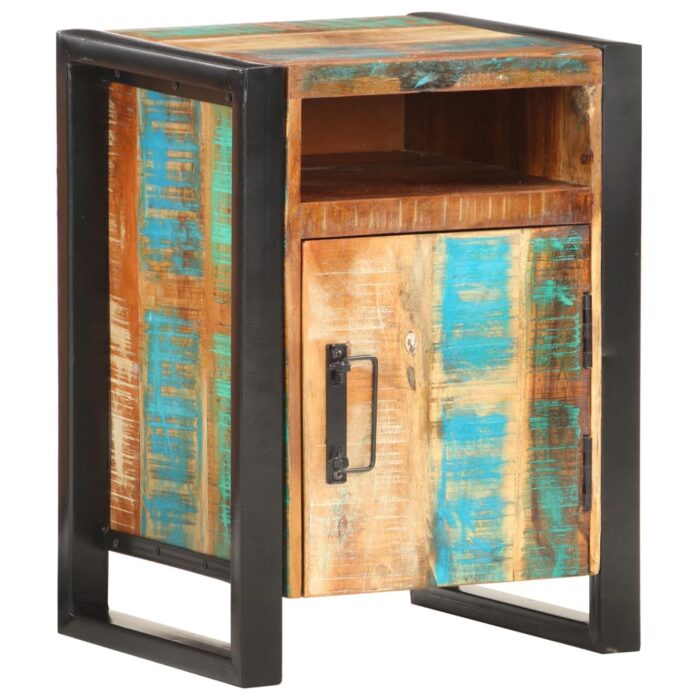 Table de chevet 40x35x55 cm Bois de récupération massif – Image 7