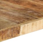 Table à manger 140x140x75 cm Bois de manguier brut – Image 4
