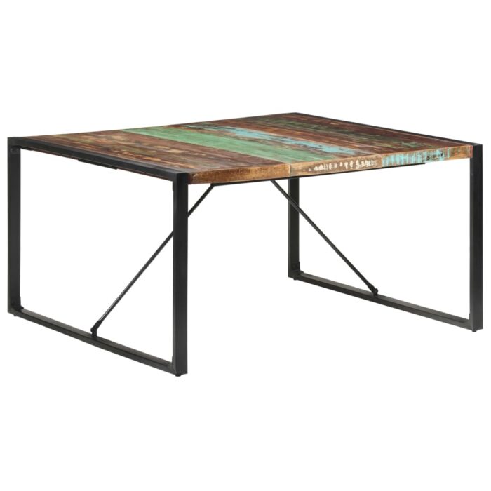 Table à manger 140x140x75 cm Bois de récupération massif – Image 8