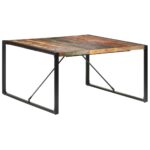 Table à manger 140x140x75 cm Bois de récupération massif – Image 9