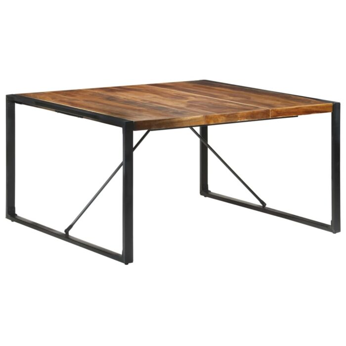 Table à manger 140x140x75 cm bois massif – Image 8