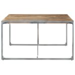 Table à manger 140x140x75 cm Bois de manguier brut – Image 2