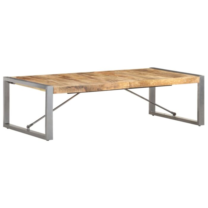 Table basse 140x70x40 cm Bois de manguier brut – Image 10