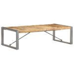 Table basse 140x70x40 cm Bois de manguier brut – Image 7