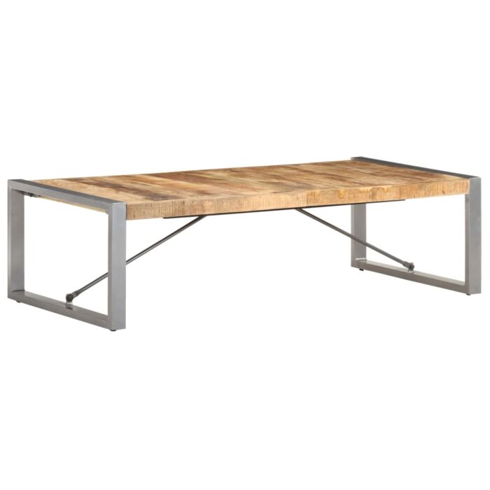Table basse 140x70x40 cm Bois de manguier brut – Image 9