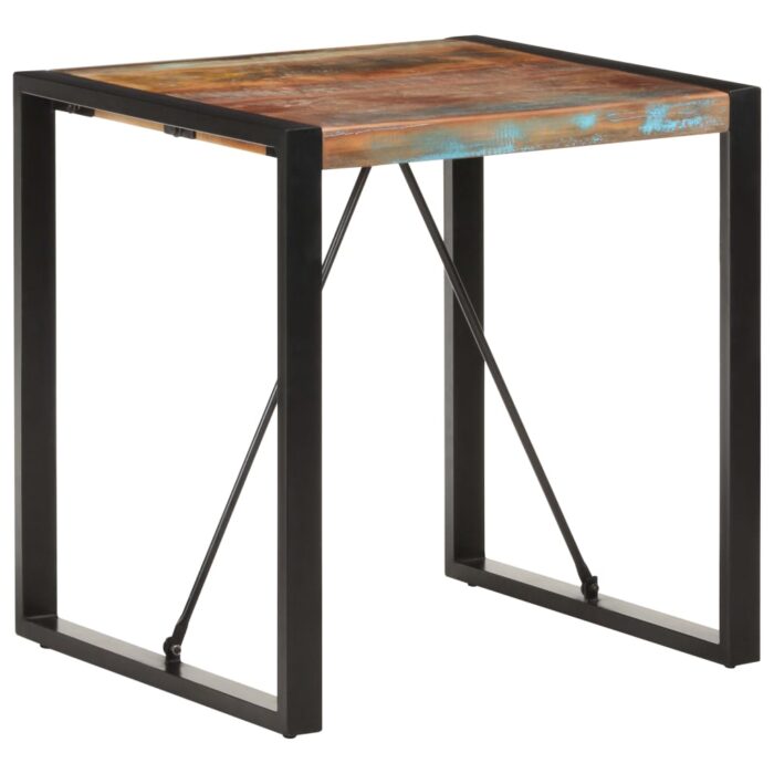 Table à manger 70x70x75 cm Bois de récupération massif – Image 1