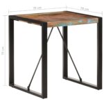 Table à manger 70x70x75 cm Bois de récupération massif – Image 4