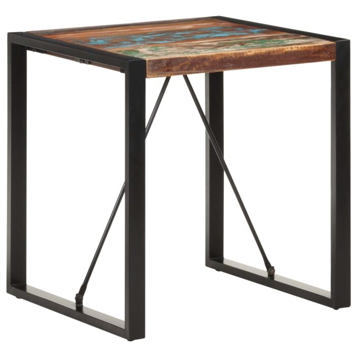 Table à manger 70x70x75 cm Bois de récupération massif – Image 5