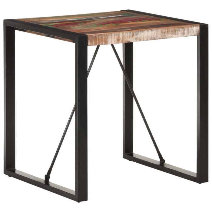 Table à manger 70x70x75 cm Bois de récupération massif – Image 6