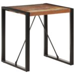 Table à manger 70x70x75 cm Bois de récupération massif – Image 7