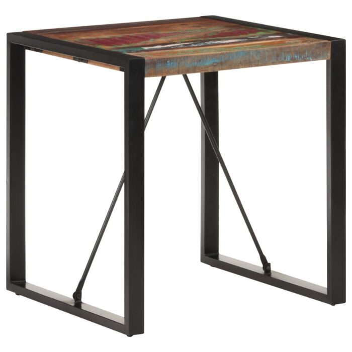 Table à manger 70x70x75 cm Bois de récupération massif – Image 8