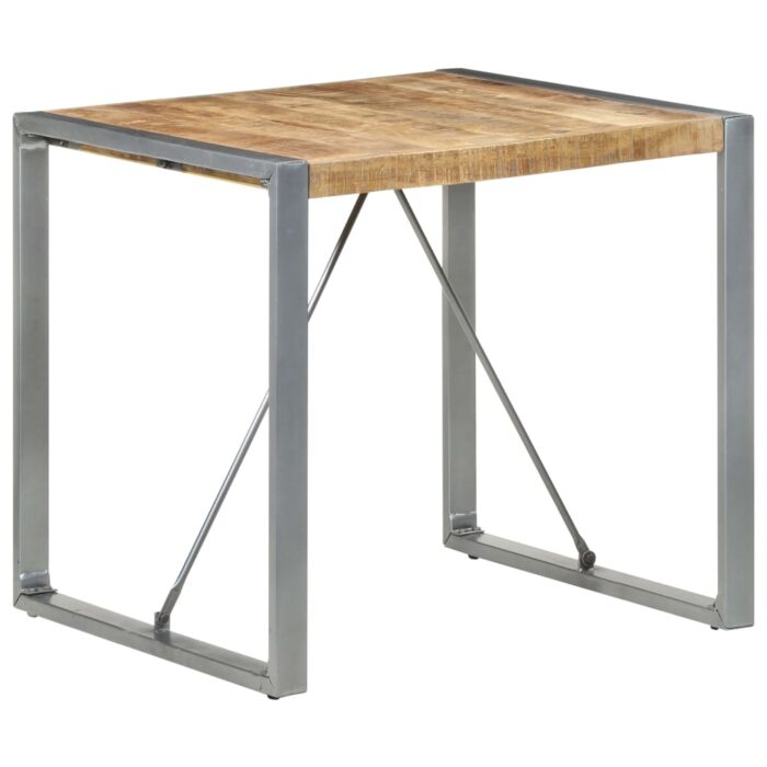Table à manger 80x80x75 cm bois de manguier brut – Image 7
