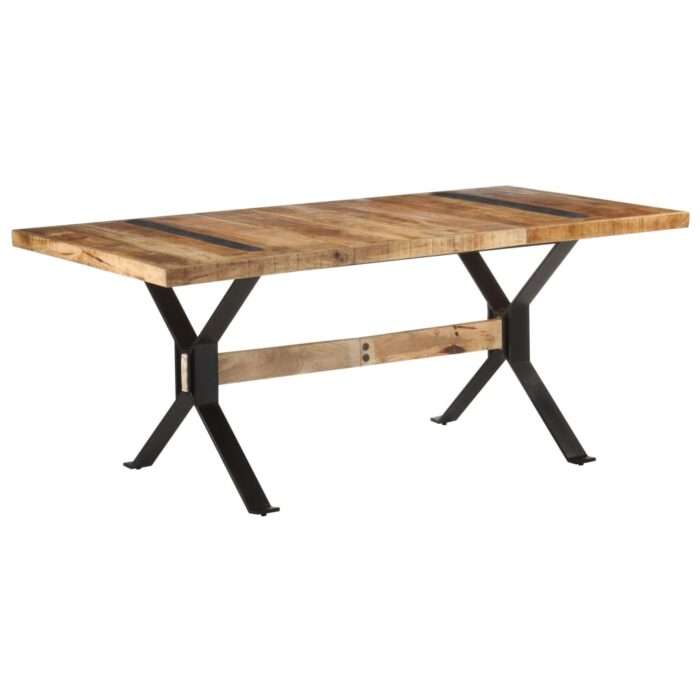 Table de salle à manger 180x90x76 cm Bois de manguier brut – Image 1