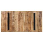 Table de salle à manger 180x90x76 cm Bois de manguier brut – Image 3