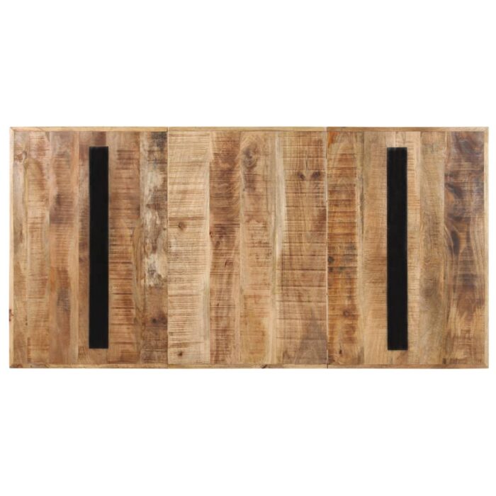 Table de salle à manger 180x90x76 cm Bois de manguier brut – Image 3