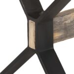 Table de salle à manger 180x90x76 cm Bois de manguier brut – Image 5