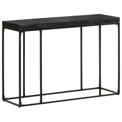 Table console Noir 110x35x76 cm Bois d'acacia et de manguier