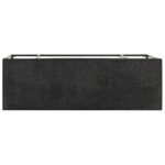 Table console Noir 110x35x76 cm Bois d'acacia et de manguier – Image 2