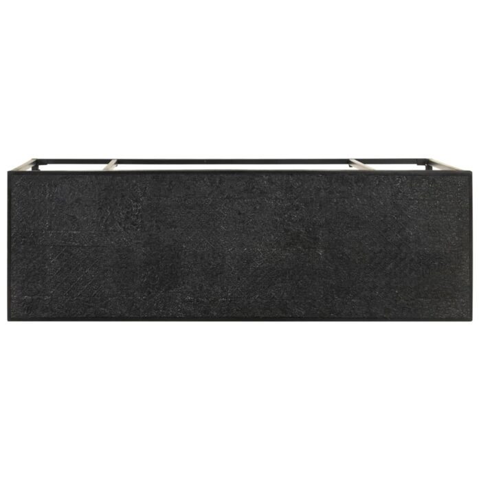 Table console Noir 110x35x76 cm Bois d'acacia et de manguier – Image 2